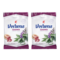 Zestaw: 2x Verbena − Szałwia, cukierki ziołowe − 60 g