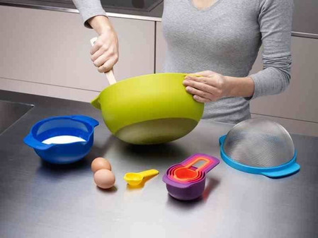 JJ - Zestaw misek i miarek Nest™ 9 Plus, multikolo