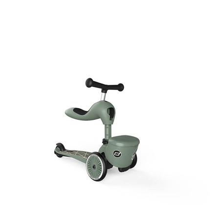SCOOTANDRIDE Highwaykick 1 Lifestyle 2w1 Jeździk i hulajnoga z zamykanym schowkiem 1-5 lat Green Lines