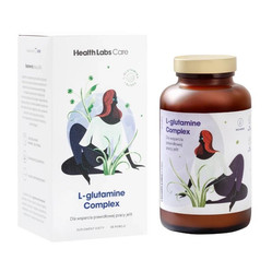 Health Labs Care L-Glutamine Complex L-glutamina z aloesem, cynkiem i witaminą A - 210g