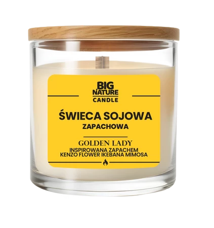 Big Nature Świeca sojowa o zap. GOLDEN Lady -zap. Insp. KENZO Flower 155g