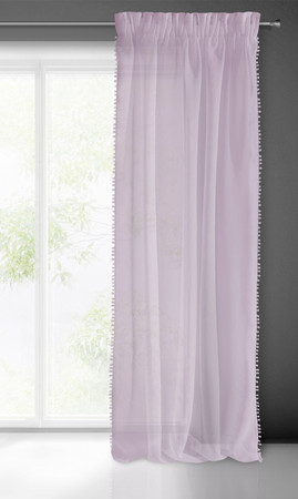 FIRANA GOTOWA ALMINA NA TAŚMIE 140 X 270 CM LILIOWY
