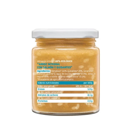 Smileat, BIO Słoiczek z groszkiem i łososiem, małe kawałki 10m+, 230g