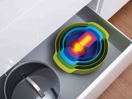JJ - Zestaw misek i miarek Nest™ 9 Plus, multikolo