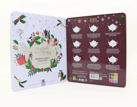 English Tea Shop zestaw herbatek zimowych w białej puszce 72 szt BIO 108 g