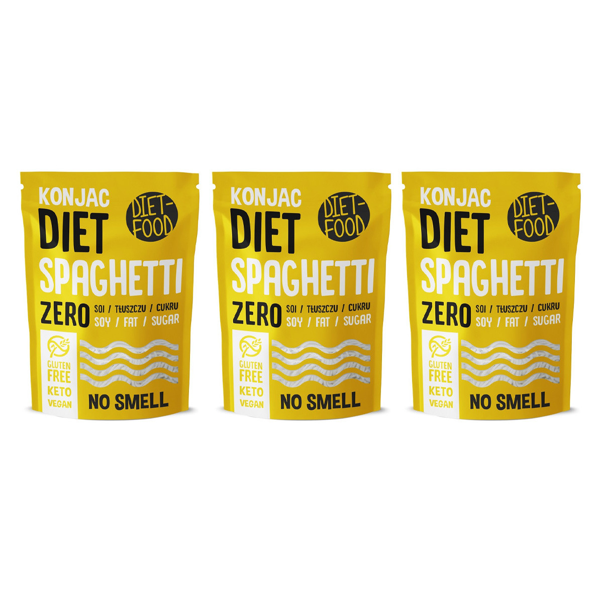 Zestaw 3x Diet Food − Makaron spaghetti shirataki bezgl. − 200 g - Nabea.pl