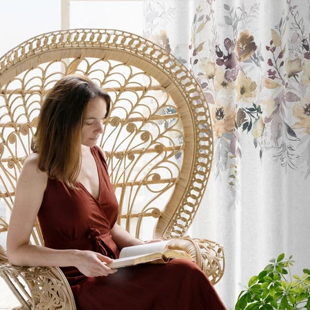 ZASŁONA GOTOWA D91 GRETA 140 X 250 CM BIAŁY