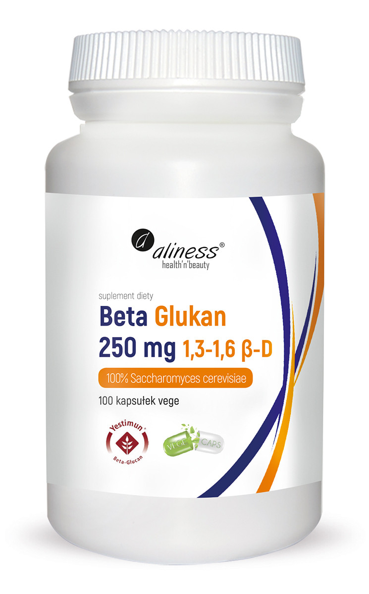 Aliness Beta Glukan Yestimun 1,3-1,6 β-D 250 mg x 100 Vege caps. - Nabea.pl