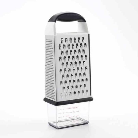 OXO-Tarka z pojemnikiem stalowo-czarna, Good Grips