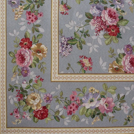 Obrus gobelinowy szerokość: 100 cm, długość: 100 cm, kolor: popielaty