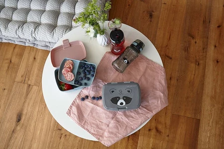 Lassig Zestaw śniadaniowy na lunch Lunchbox + Tritanowa butelka - bidon 460 ml About Friends Szop