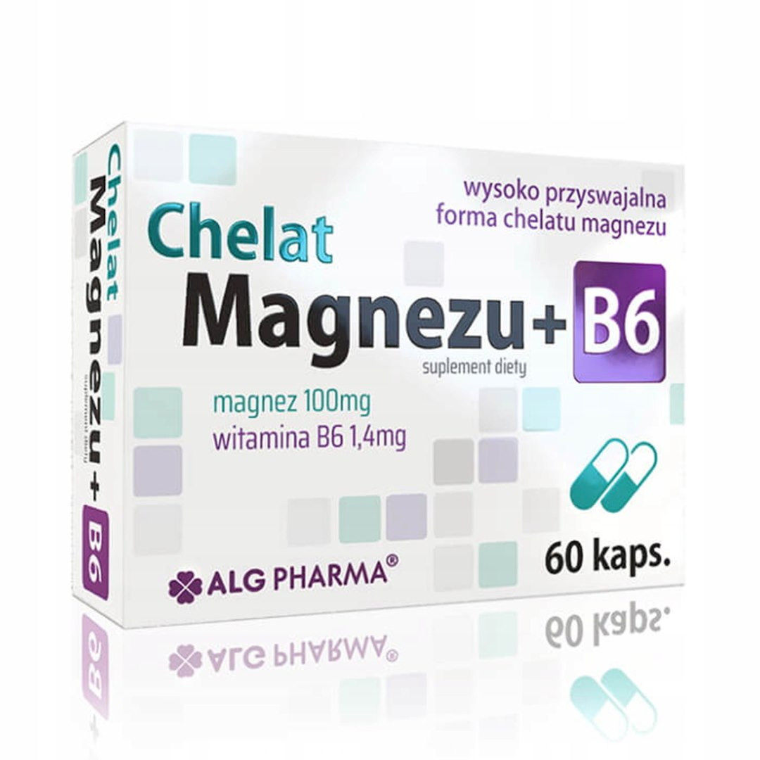 Alg Pharma Chelat Magnezu + B6 60 kaps. - Nabea.pl