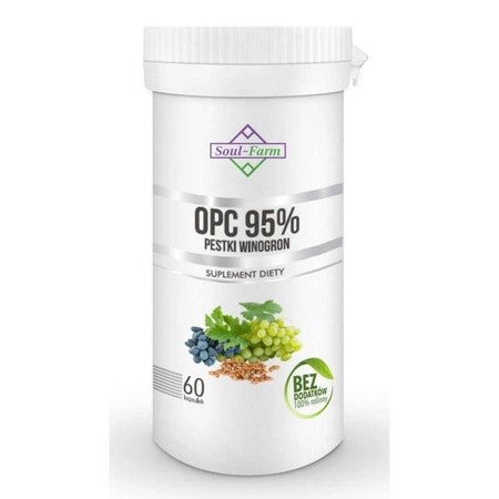 Soul Farm − Pestki winogron ekstrakt 95% OPC 450mg − 60 kaps.