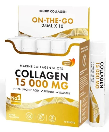 Swedish nutra Marine Collagen 15 000 mg  kolagen do picia Shots 25 ml x 10