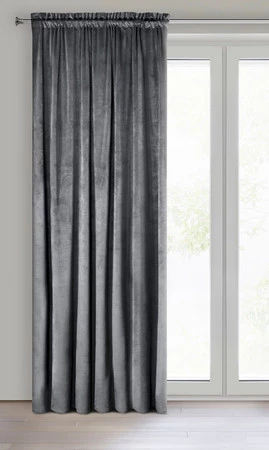 ZASŁONA GOTOWA MELANIE NA TAŚMIE 140 X 270 CM GRAFITOWY