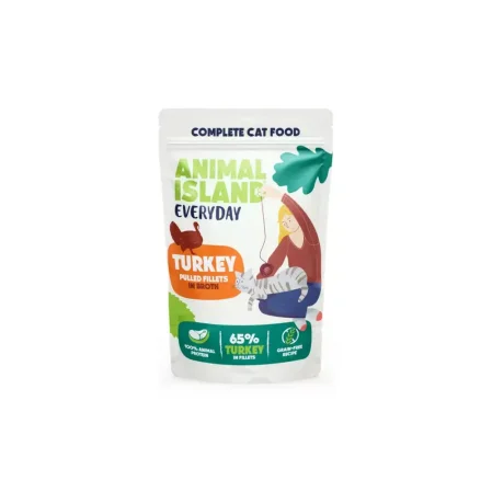 Animal Island Mokra karma dla kota Szarpane Fileciki w Rosole mix 4 smaków 40 x 85g