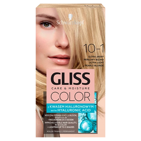 Schwarzkopf Gliss Color Krem koloryzujący nr 10-1 Ultra Jasny Popielaty Blond 1op.