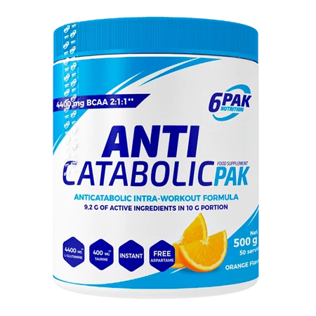 6PAK ANTICATABOLIC PAK Aminokwasy 500 g smak pomarańcza