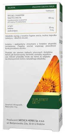 Medica Herbs Luteina + Zeaksantyna80 kaps.