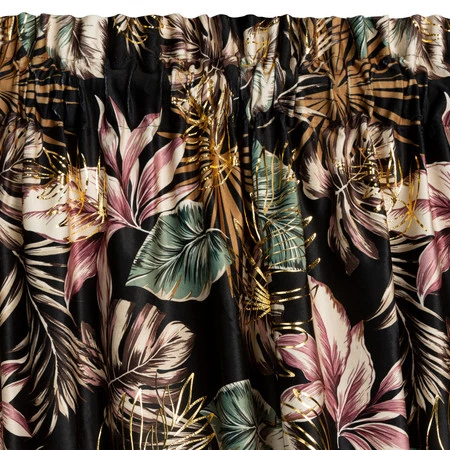 ZASŁONA GOTOWA MAROKO NA TAŚMIE 140 X 270 CM CZARNY