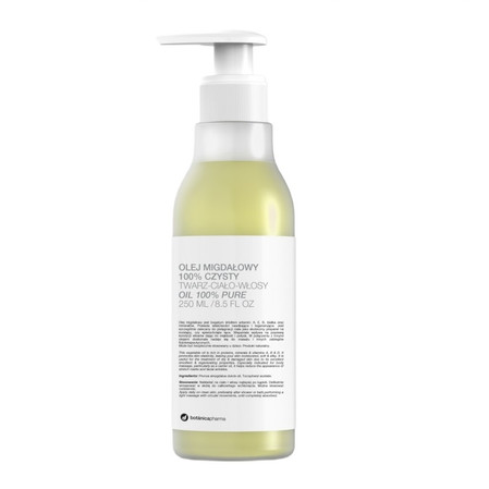  Olej migdałowy 100% czysty do twarzy ciała i włosów pompka 250ml