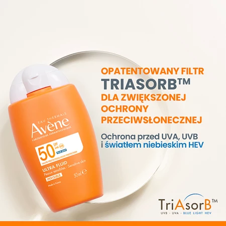 Avène Ultrafluid wysoka ochrona SPF 50 50 ml