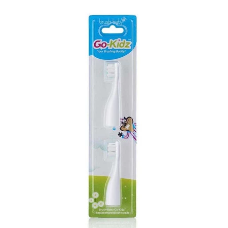 GoKidz końcówki do podróżnej szczoteczki sonicznej dla dzieci w wieku 3-6 lat 2szt.