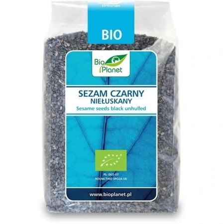 SEZAM CZARNY NIEŁUSKANY BIO 200 g - BIO PLANET