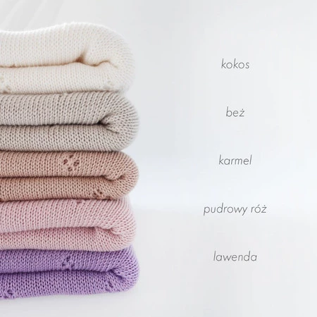 Lullalove, Kocyk ażurowy daisy - kokos