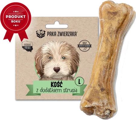 PAKA ZWIERZAKA Kość z dodatkiem Strusia L 13,5cm