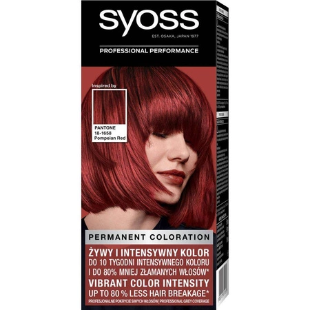 Permanent Coloration Pantone farba do włosów trwale koloryzująca 5-72 Wulkaniczna Czerwień Pompei