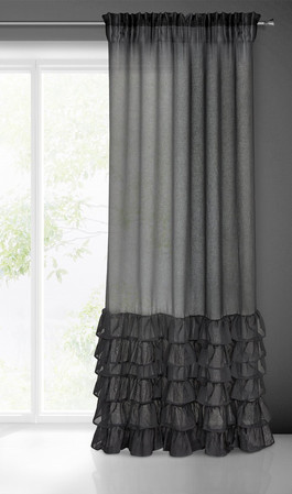 FIRANA GOTOWA DOLLY NA TAŚMIE 140 X 250 CM CZARNY