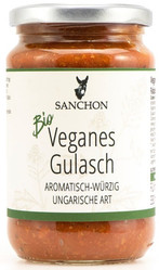 Gulasz wegański z kostką proteinową grochu i bobu BIO 330 ml