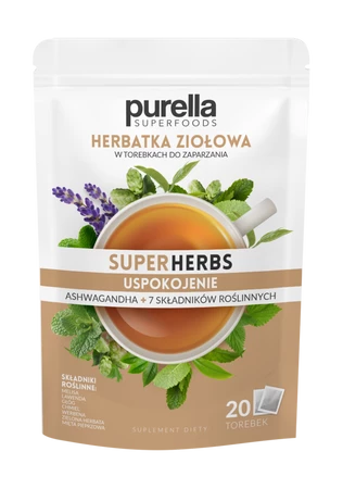 Purella Superfoods Superherbs Mieszanka ziół do zaparzania Uspokojenie 35g