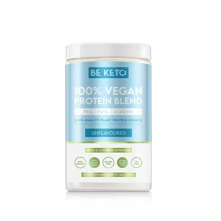BeKeto 100%  Wegańskie Białko Bezsmakowe 500g