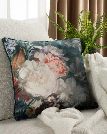 POSZEWKA VELVET 111 45 X 45 CM CIEMNOTURKUSOWY