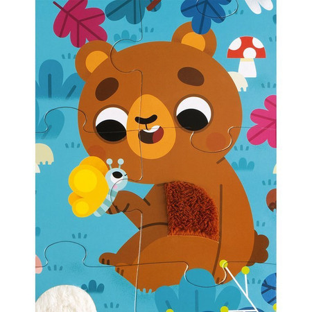 Janod Puzzle sensoryczne 20 elementów Leśne zwierzęta