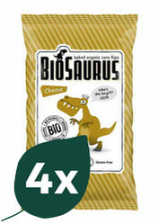 Zestaw: 4x BioSaurus − Chrupki kukurydziane Dinozaury bezgl. BIO − 50 g