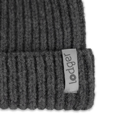 Lodger Czapeczka z wełny merino 100% grafitowa Pigeon 1-2 lata