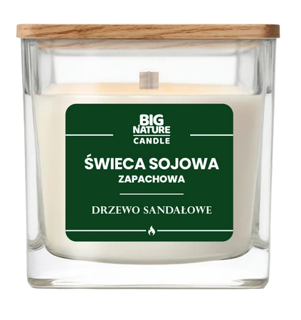 Big Nature Świeca sojowa o zap. Drzewo sandałowe 220g