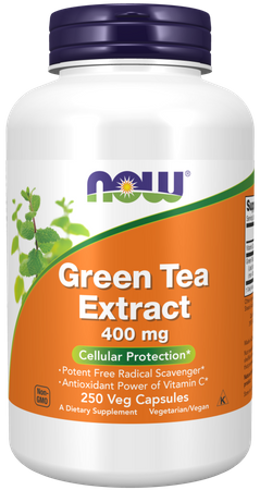 NOW FOODS Green Tea Extract - Zielona Herbata ekstrakt 400 mg (250 kaps.)
