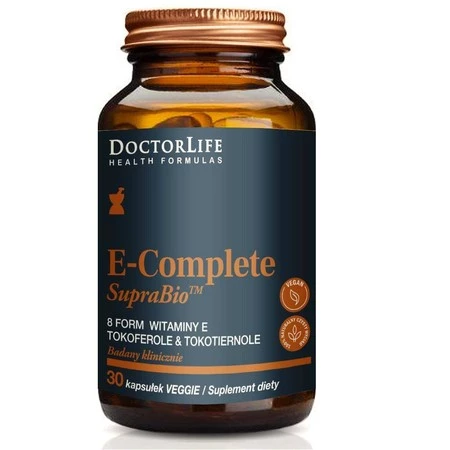 Doctor Life E-Complete SupraBio 8 witamin E nowej generacji suplement diety 30 kaps.