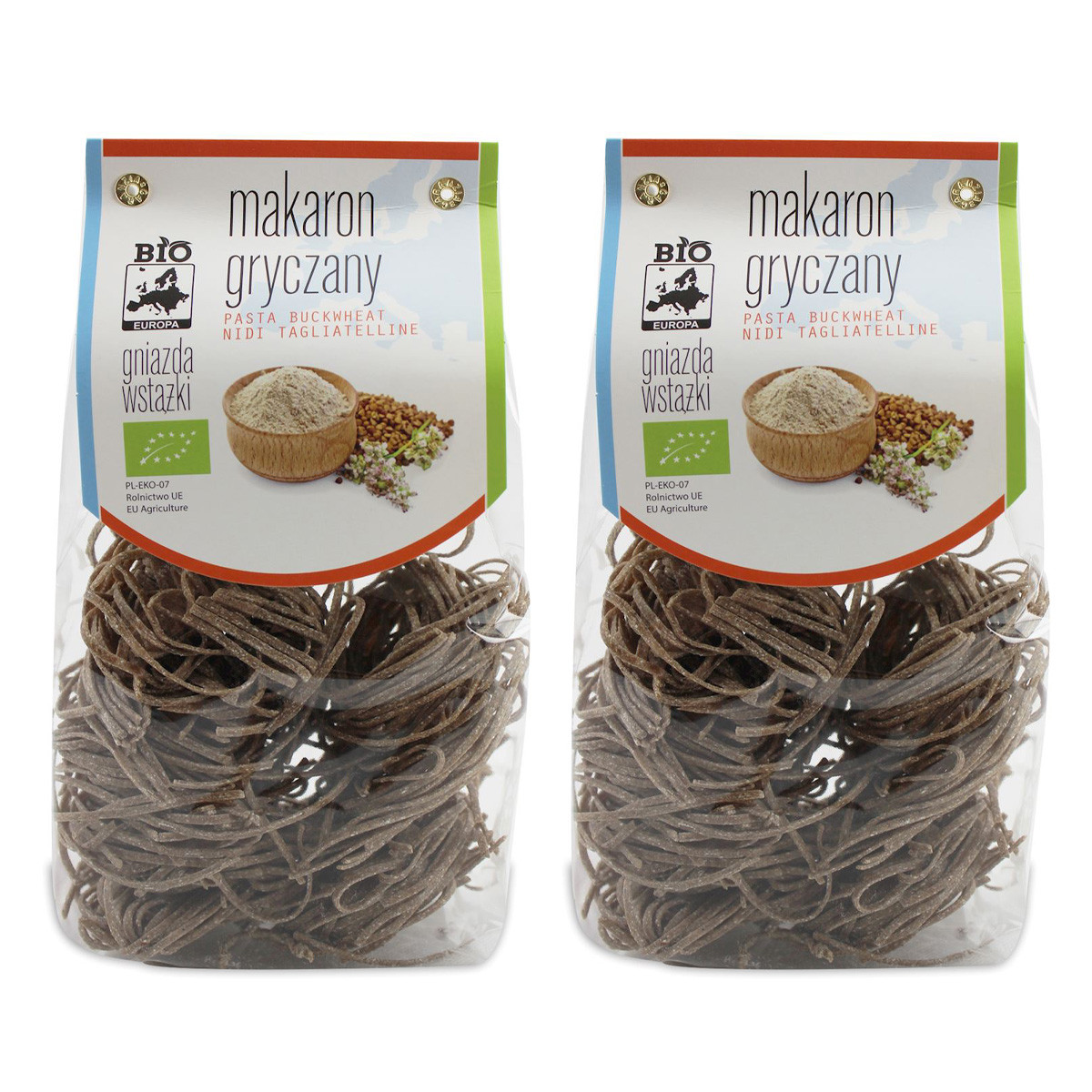 Zestaw 2x MAKARON (GRYCZANY) GNIAZDA WSTĄŻKI BIO 250 g - BIO PLANET - Nabea.pl