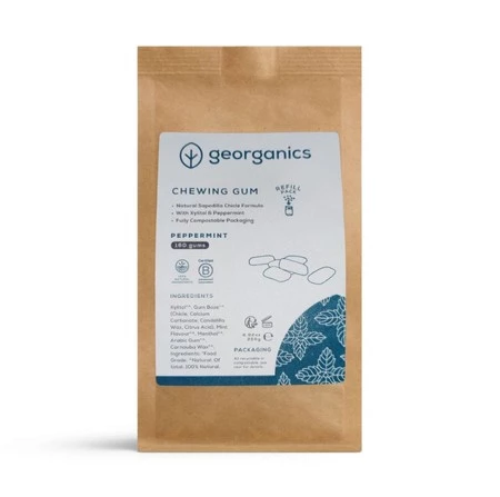 Georganics, Naturalna guma do żucia, English Peppermint, 160 gum