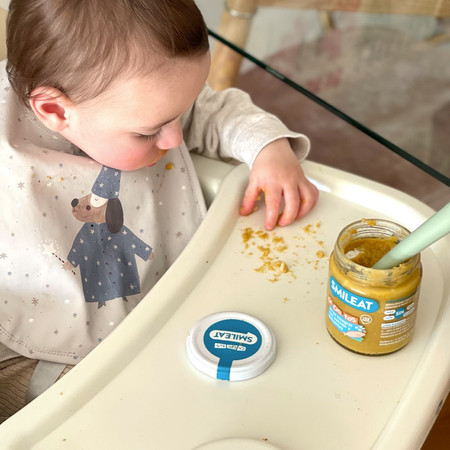 Smileat, BIO Słoiczek z groszkiem i łososiem, małe kawałki 10m+, 230g