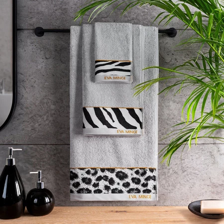 Ręcznik Eva 22 50 x 90 cm, Srebrny