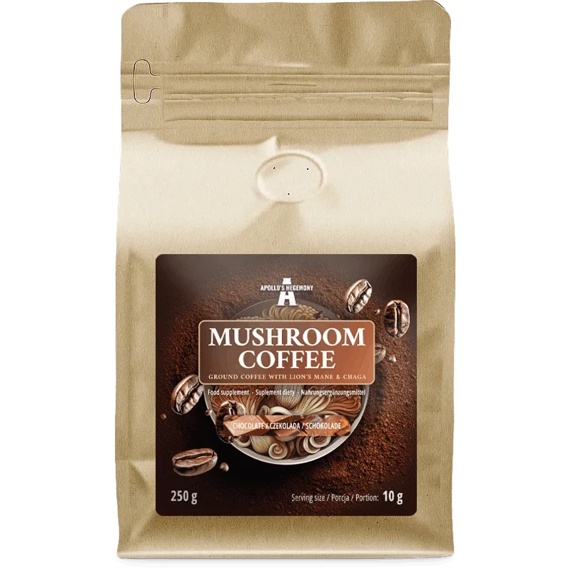 APOLLO'S HEGEMONY Mushroom Coffee smak czekolada 250g - Nabea.pl