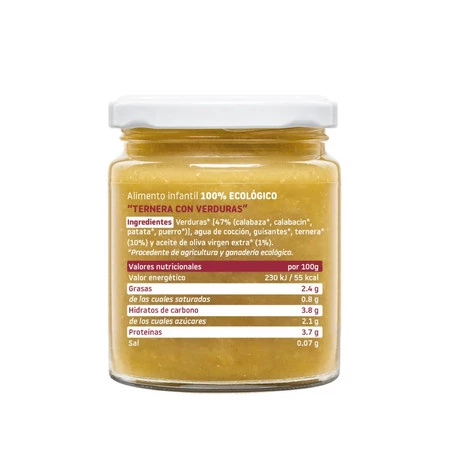 Smileat, BIO Słoiczek z ekologiczną cielęciną i warzywami, 230g