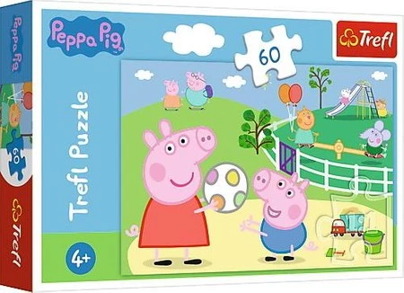 Puzzle 60 Zabawy w gronie przyjaciół Świnka Peppa 17356 -