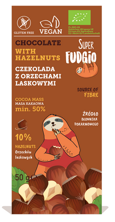 Super Fudgio Czekolada z orzechami laskowymi BIO 50 g